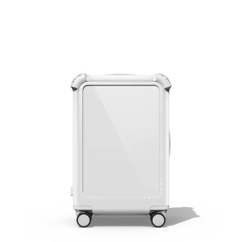 Custom Suitcase | 21" Carry-On Suitcase / Bounce Suitcase / Glossy Cloud White | Image 1