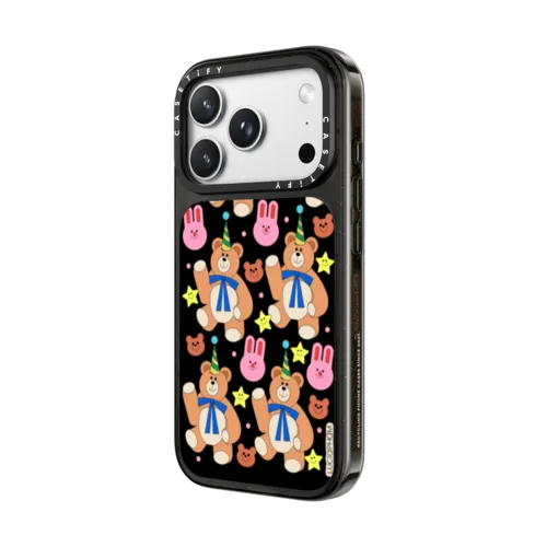Bear and Bunny | iPhone 18 Pro Max / Impact Case MagSafe Compatible - Glossy / Glossy Black | Image 2