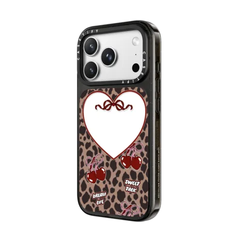 Leopard Cherries | iPhone 18 Pro Max / Impact Case MagSafe Compatible - Glossy / Glossy Black | Image 2