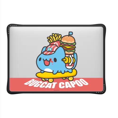 Bugcat Capoo Skater Laptop Case | MacBook Air 13-inch (M1 / Intel) / MacBook Impact Case / Black | Image 2