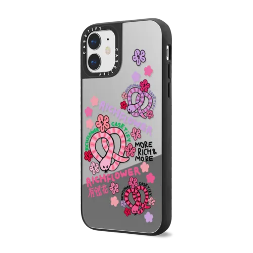 Auspicious Year of the Snake | iPhone 11 / Mirror Case / Silver on Black | Image 2