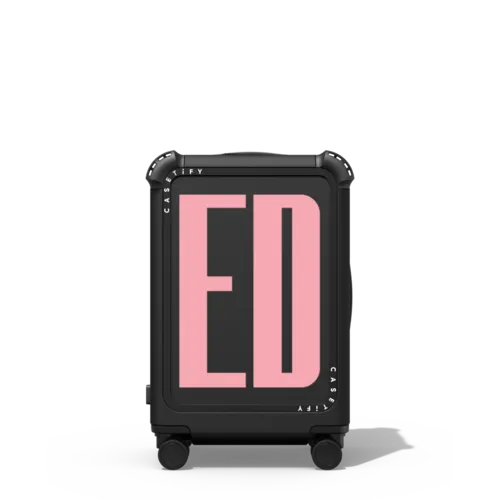 Custom Suitcase | 21" Carry-On Suitcase / Bounce Suitcase / Matte Black | Image 1