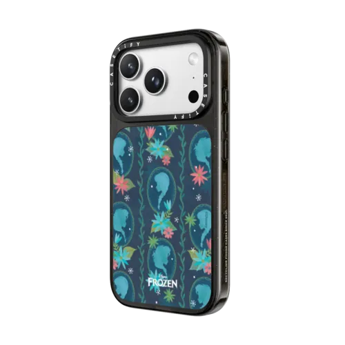 Floral Cameo Pattern Case | iPhone 18 Pro Max / Impact Case MagSafe Compatible - Glossy / Glossy Black | Image 2