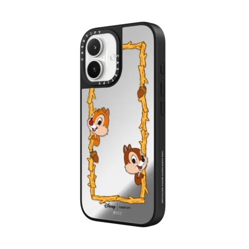 Chip 'n' Dale Mirror Case | iPhone 17 / Mirror Case MagSafe Compatible / Silver on Black | Image 2
