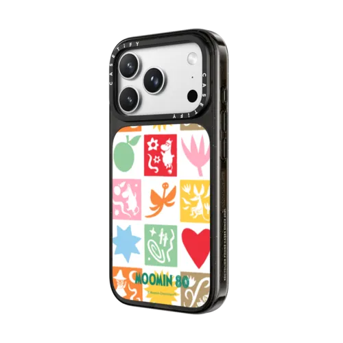 Moomin Square Pattern Case | iPhone 18 Pro Max / Impact Case MagSafe Compatible - Glossy / Glossy Black | Image 2