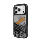 YANGI Metalic Checkered Plate Case | iPhone 17 Pro Max / Mirror Case MagSafe Compatible / Silver on Black | Image 2