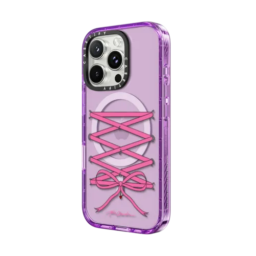 Pierced Corset Bow | iPhone 16 Pro Max / Impact Case MagSafe Compatible / Purple | Image 2
