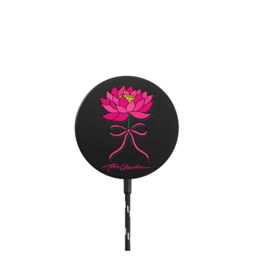Water Lily |   / PowerThru Magnetic Wireless Charger MagSafe Compatible / Black | Image 1