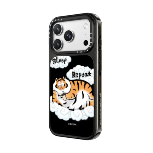 Eat Sleep Repeat | iPhone 18 Pro Max / Impact Case MagSafe Compatible - Glossy / Glossy Black | Image 2