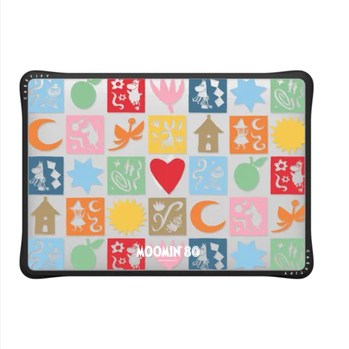 Moomin Square Pattern Laptop Case | MacBook Air 13-inch (M1 / Intel) / MacBook Impact Case / Black | Image 2