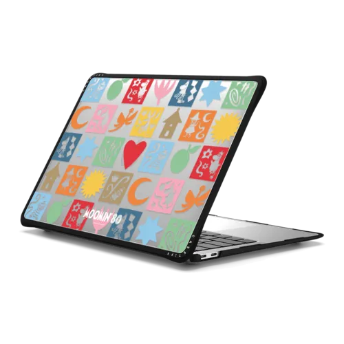 Moomin Square Pattern Laptop Case | MacBook Air 13-inch (M1 / Intel) / MacBook Impact Case / Black | Image 1