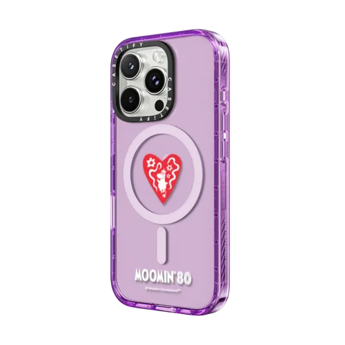 Moomin in Heart Case | iPhone 16 Pro Max / Impact Case MagSafe Compatible / Purple | Image 2