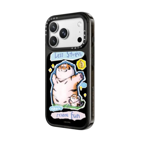 Less stress More fun | iPhone 18 Pro Max / Impact Case MagSafe Compatible - Glossy / Glossy Black | Image 2