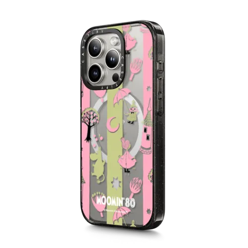 Moomin Stripes Pattern Case | iPhone 15 Pro Max / Impact Case MagSafe Compatible / Black | Image 2