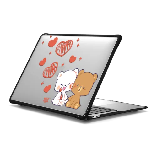 Heart Cheeks | MacBook Air 13-inch (M1 / Intel) / MacBook Impact Case / Black | Image 1