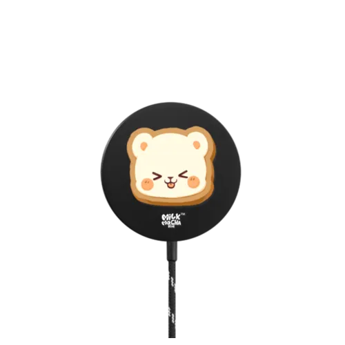 Milk Cookie! |   / PowerThru Magnetic Wireless Charger MagSafe Compatible / Black | Image 1