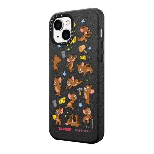 Jerry Pattern Case | iPhone 14 Plus / Pebbled Case MagSafe Compatible / Jet Black | Image 2