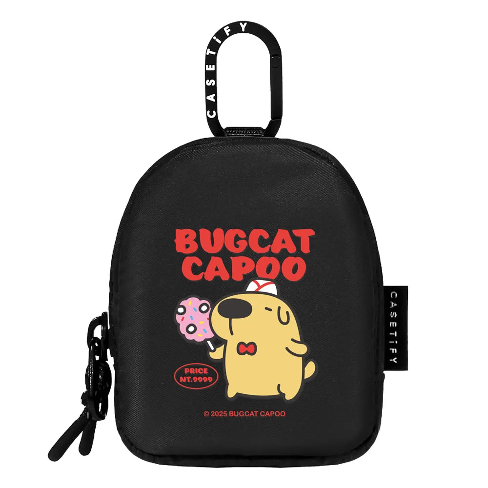 Bugcat Capoo Retro Red Earbuds Pouch | Image 1