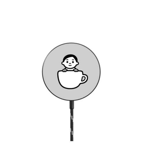 Cup Boy |   / PowerThru Magnetic Wireless Charger MagSafe Compatible / Black | Image 1