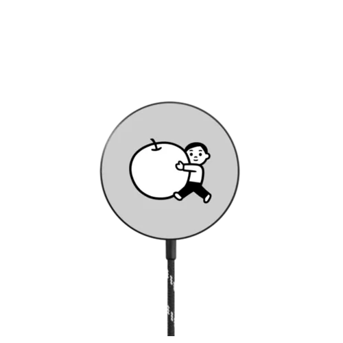 Apple Boy |   / PowerThru Magnetic Wireless Charger MagSafe Compatible / Black | Image 1