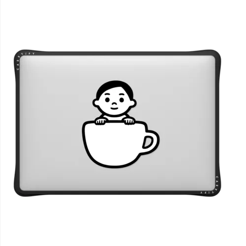 Cup Boy | MacBook Air 13-inch (M1 / Intel) / MacBook Impact Case / Black | Image 2