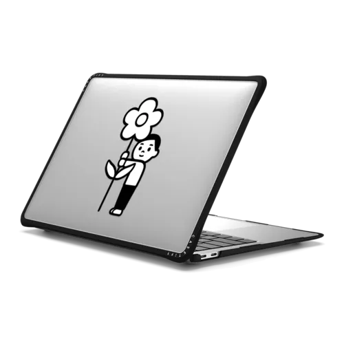 Flower Boy | MacBook Air 13-inch (M1 / Intel) / MacBook Impact Case / Black | Image 1