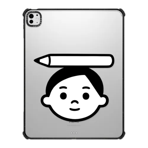 Pencil Boy | iPad Pro 13-inch (M4/M5) / iPad Impact Case / Black | Image 1