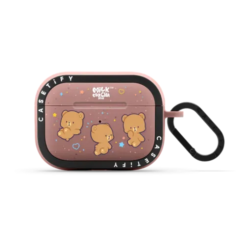 Floating Mocha | AirPods Pro 2 / Earbuds Bounce Case / Matte Dusty Rose | Image 1
