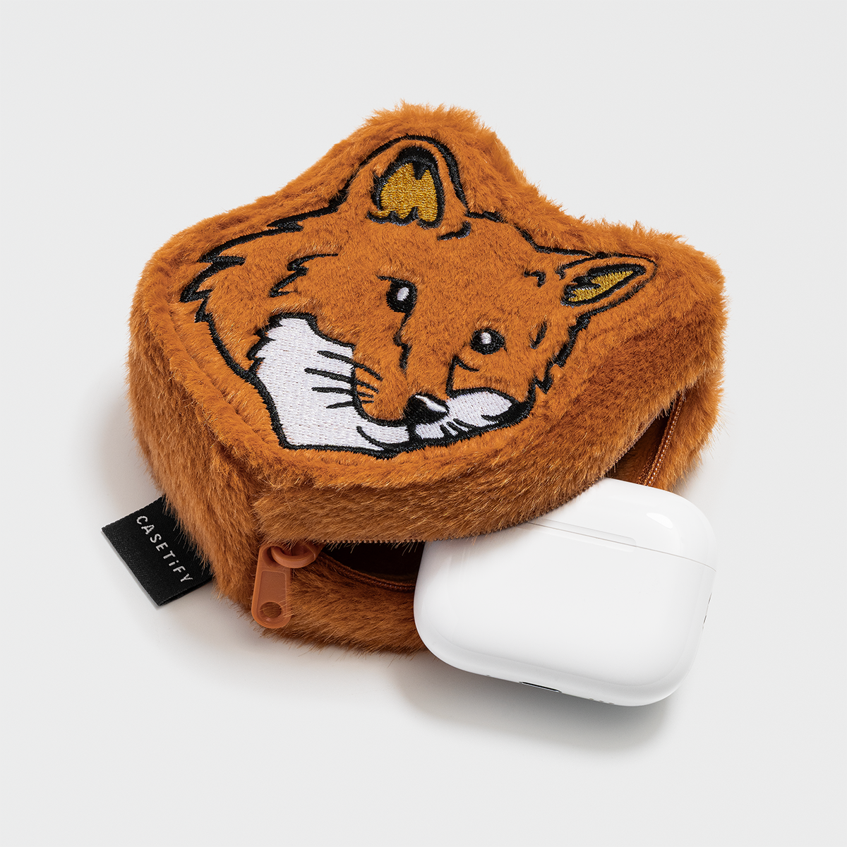 Maison Kitsuné Earbuds Plush Pouch (Orange)