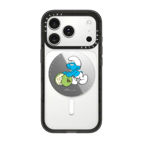 The Smurf Strolling Snappy Grip Stand | Snappy Grip Stand / Snappy Mirror Grip Stand MagSafe Compatible / Silver | Image 1