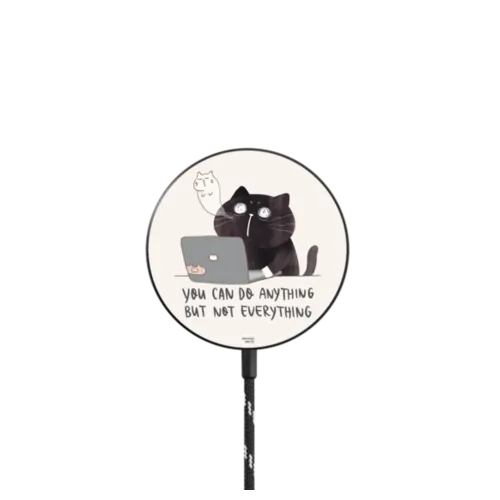 You can do anything but not everything |   / PowerThru Magnetic Wireless Charger MagSafe Compatible / Black | Image 1