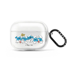 The Smurfs Jumbled Pattern Earbuds Case | AirPods Pro 2 / Earbuds Impact Case / Frost | Image 1