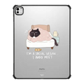 I'm a social vegan, I avoid meet | iPad Pro 13-inch (M4/M5) / iPad Impact Case / Black | Image 1