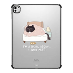 I'm a social vegan, I avoid meet | iPad Pro 13-inch (M4/M5) / iPad Impact Case / Black | Image 1