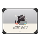 I work hard so my cat can have a better life | MacBook Pro 14-inch (M1 - M5) / MacBook Bounce Case / Black | Image 2