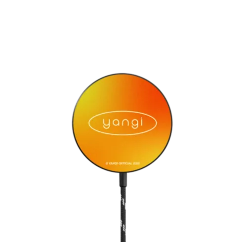 YANGI Vibrant Neon Orange Magnetic Wireless Charger |   / PowerThru Magnetic Wireless Charger MagSafe Compatible / Black | Image 1