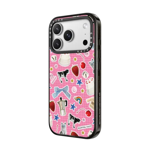 Trinket Stickers - Pink | iPhone 17 Pro Max / Impact Case MagSafe Compatible / Black | Image 2