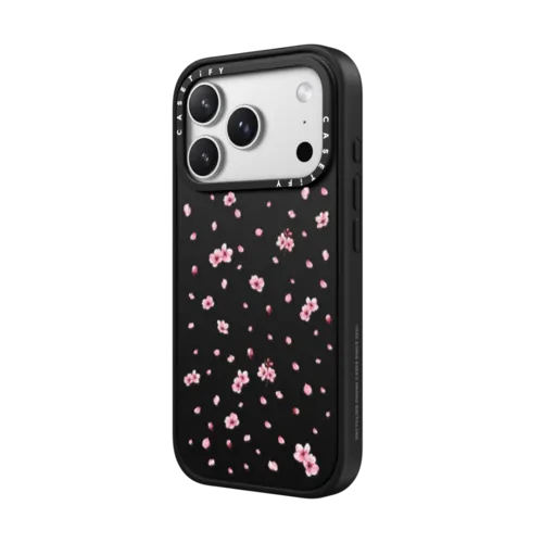 Pressed Sakura | iPhone 17 Pro Max / Impact Case MagSafe Compatible / Matte Black | Image 2