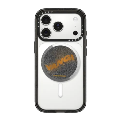YANGI Metalic Glitch Logo Snappy Grip Stand | Snappy Grip Stand / Snappy Mirror Grip Stand MagSafe Compatible / Silver | Image 1