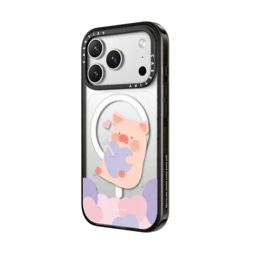 LuLu the Piggy Lovestruck Case | iPhone 17 Pro Max / Impact Case MagSafe Compatible / Black | Image 2