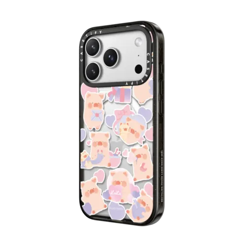 LuLu The Piggy Sticker Case | iPhone 17 Pro Max / Impact Case MagSafe Compatible / Black | Image 2