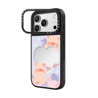 LuLu The Piggy Heart Case | iPhone 17 Pro Max / Mirror Ring Stand Case MagSafe Compatible / Silver on Black | Image 2