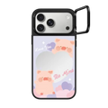 LuLu The Piggy Heart Case | iPhone 17 Pro Max / Mirror Ring Stand Case MagSafe Compatible / Silver on Black | Image 1
