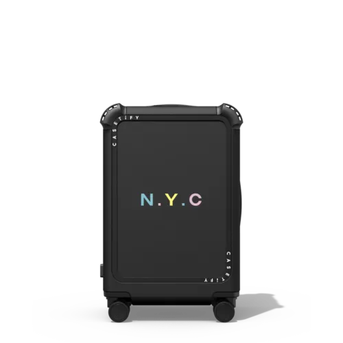 Custom Suitcase | 21" Carry-On Suitcase / Bounce Suitcase / Matte Black | Image 1