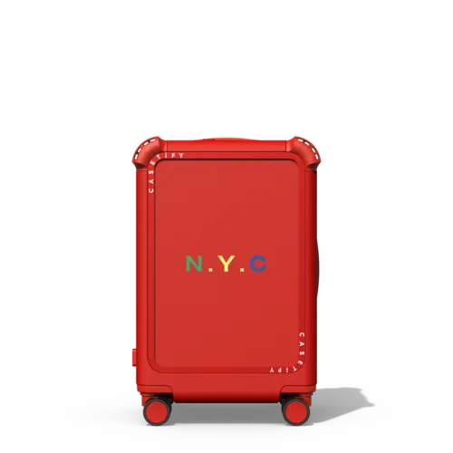 Custom Suitcase | 21" Carry-On Suitcase / Bounce Suitcase / Cherry Red | Image 1