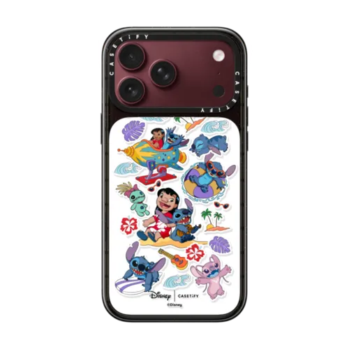 Lilo & Stitch Sticker Case | iPhone 18 Pro Max / Impact Case MagSafe Compatible - Glossy / Glossy Black | Image 1