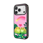 Froggy love pink by ellievsbear | iPhone 17 Pro Max / Impact Case MagSafe Compatible / Black | Image 2