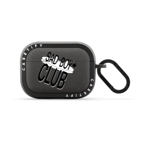 SAD BOY CLUB - GELBOYS | AirPods Pro 2 / Earbuds Bounce Case / Matte Charcoal | Image 1
