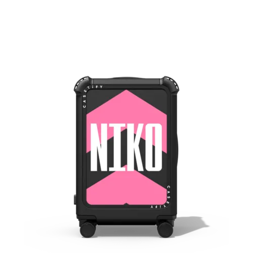 Custom Suitcase | 21" Carry-On Suitcase / Bounce Suitcase / Matte Black | Image 1