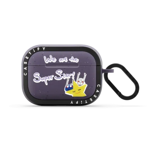 We Are The Super Star Earbuds Case | AirPods Pro 2 / Earbuds Bounce Case / Matte Deep Purple | Image 1